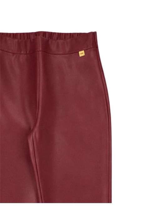 Pantalone bambina bordeau in pelle Manila Grace | M2835W25/SUBORDEAU